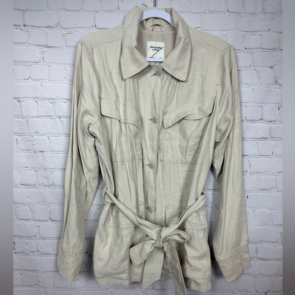 Abercrombie &‎ Fitch Jacket Womens Viscose Cotton Utility Outerwear sz XL NWD